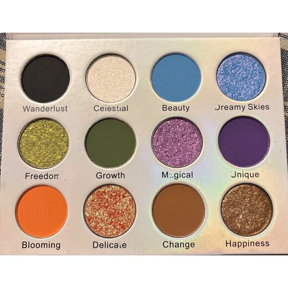 Melinaglamour Beauty 12-Color Eyeshadow Palette Mirror Bold & Neutral Shades - Picture 4 of 5
